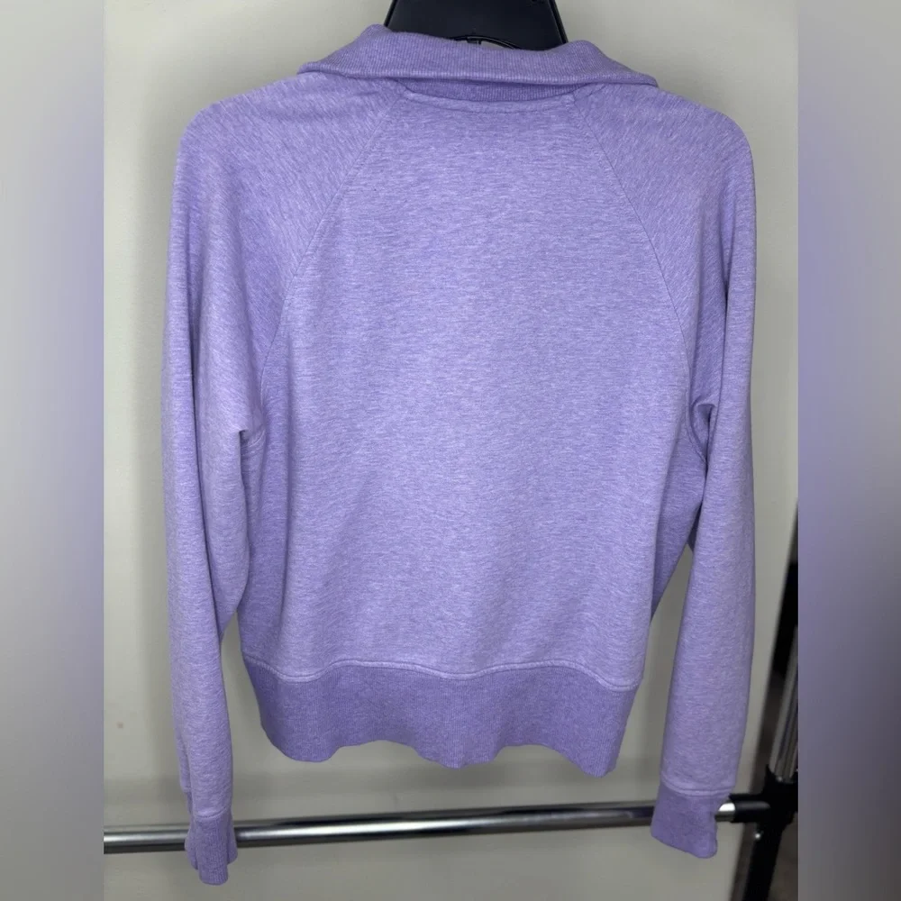 L.L. Bean Women’s Cozy Pullover, Quarter-Zip French Lilac Heather‎ Medium Petite